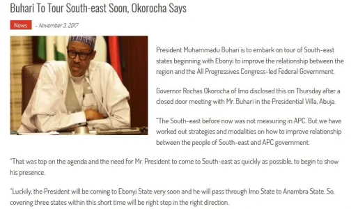 buhari to tour south east.JPG