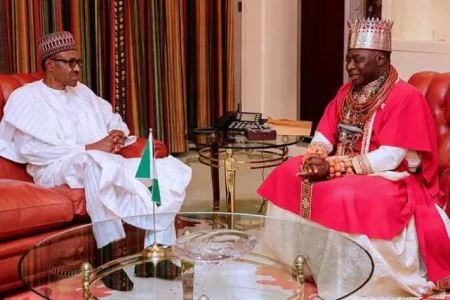 olu-of-warri-all-smiles-as-he-shakes-hands-with-president-buhari-inside-aso-villa-see-photos.jpg olu-of-warri-all-smiles-as-he-shakes-hands-with-president-buhari-inside-aso-villa-see-photos.jpg