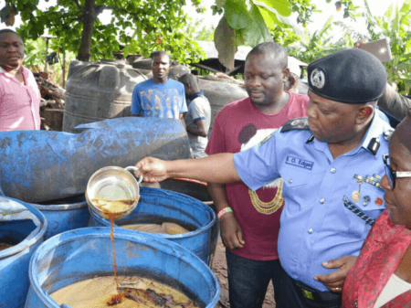 Image result for Police uncover illegal brewery in Lagos