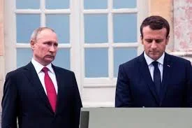 Russian President Vladimir Putin and his French counterpart Emmanuel Macron.jpg Russian President Vladimir Putin and his French counterpart Emmanuel Macron.jpg