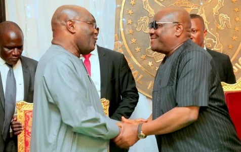 Governor Nyesom Wike shaking hands with Atiku Abubakar.jpg Governor Nyesom Wike shaking hands with Atiku Abubakar.jpg