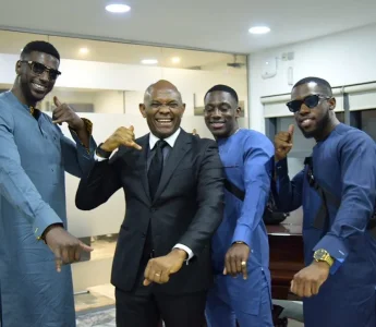 Tony Elumelu was pictured with Kupe boys.jpg Tony Elumelu was pictured with Kupe boys.jpg