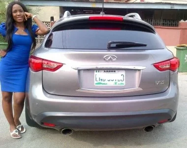 Linda ikeji's N8 million 2011 Infiniti FX 35.jpg Linda ikeji's N8 million 2011 Infiniti FX 35.jpg