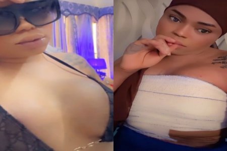[Video] Bobrisky Exposes New Breast Surgery Results to Fans