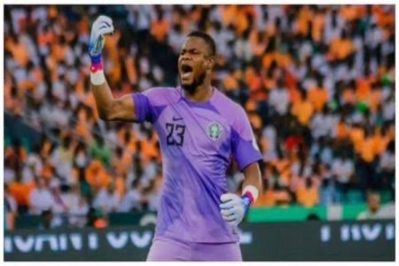 Nigerians Rejoice as Super Eagles' Key Keeper Nwabali Returns to Training
