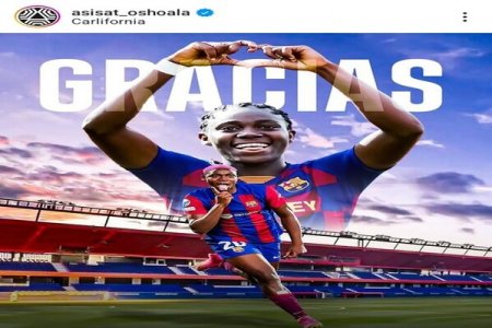 Nigerian Star Asisat Oshoala Pens Emotional Goodbye to FC Barcelona Femení
