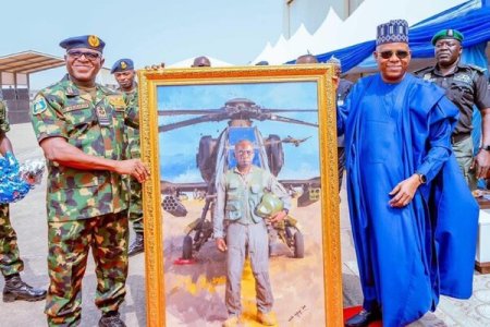 Nigerians Mock Shettima's Unveiling of Tinubu's Portrait as Military Strategist