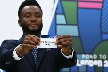 Nigerians Delighted as Mikel Graces UEFA Champions League Draw as Special Guest