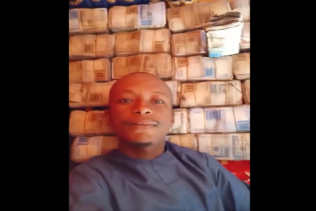 Nigerians Express Shock as TikTok Video Shows Alleged Terrorist Displaying Ransom Money