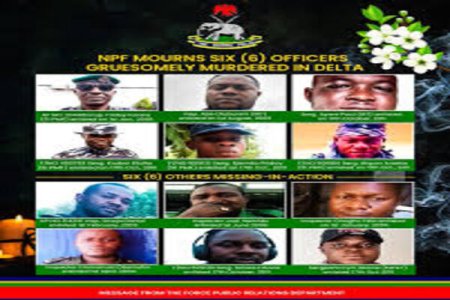 Delta State Police Apprehend Eight in Connection with Killing of Six Officers