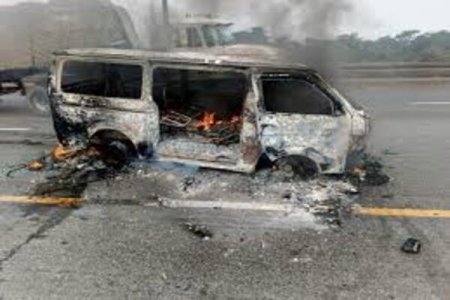 Enugu State Mourns: Sixteen Victims Burnt Beyond Recognition in Hummer Bus Inferno