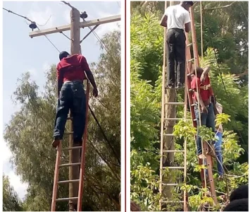 Kano State Electricity Worker Electrocuted After Disconnecting Power Cable - See Photos Kano State Electricity Worker Electrocuted After Disconnecting Power Cable - See Photos