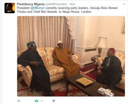 Buhari Receives Tinubu, Bisi Akande In UK - See PHOTO