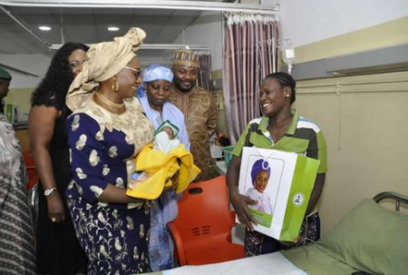 Aisha Buhari, Represented by Dr. Hajo Sani, Celebrates Birthday With Patients in Hospital [PHOTOS]