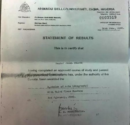  Oh Dear, Melaye had only 3 credits in WAEC Result, Copy of his ABU Statement of Result Surfaces With Different Names [PHOTO]