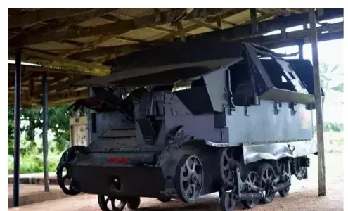 FG Displays Biafran Weapons of War in Owerri [PHOTOS]