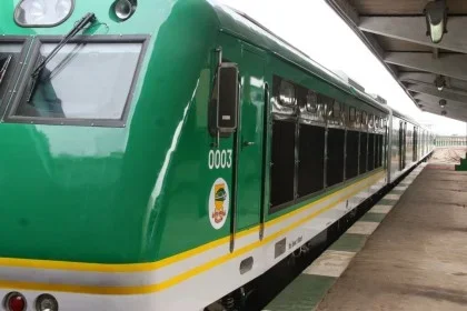 Image result for Buhari commissions kaduna rail coach